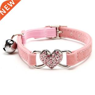 Collar Dog Love Heart&Bells Decorati Soft Jewelry Velvet
