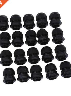 20 Pcs PG16 lack Glands Connectors for 10mm to 14mm Cale