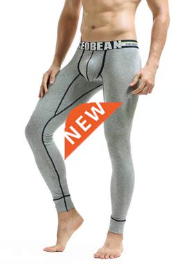 Seobean Brand Mens Cotton Long Johns Male Homewear Pants Fas