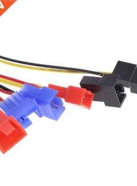 4-Pin IDE Molex To 6-Port Cooling Fan 2-Pin Splitter Power P