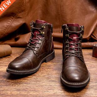 Fashion New Men Boots 2021 Autumn High Quality nd Mens Handm
