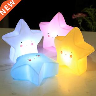 4 Colors Star LED Night Light Creative Bedroom Decoration Li