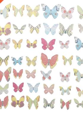 42pcs Mixed Butterfly Edible Glutinous Wafer Rice Paper Cake