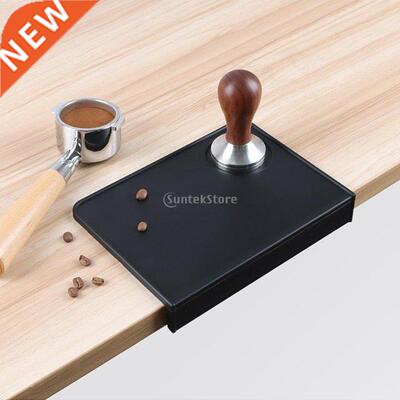 Coffee Tamper Mat Tamping Rest Holder Corner Edge Pad Black