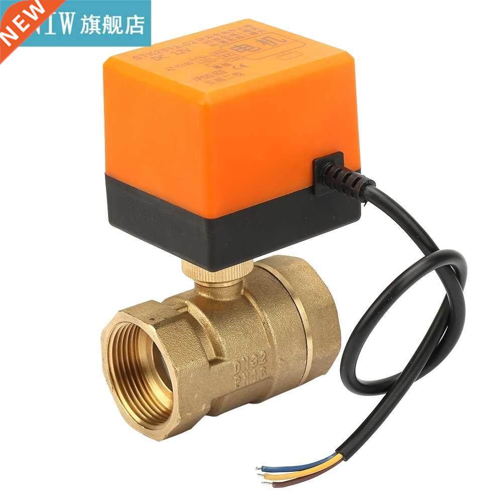 New DC 12V 2 Way 3 Wire Brass Motorized Ball Valve Electrica