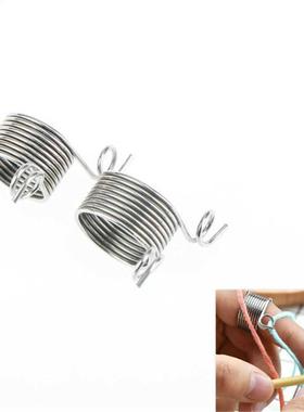 2 Size Ring Knitting Tool Yarn Spring Guides Metal Braided K