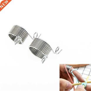 2 Size Ring Knitting Tool Yarn Spring Guides Metal Braided K