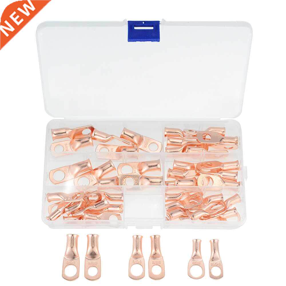 48PCS/BOX AWG Assortment C Copper Ring Terminal Wire Crimp