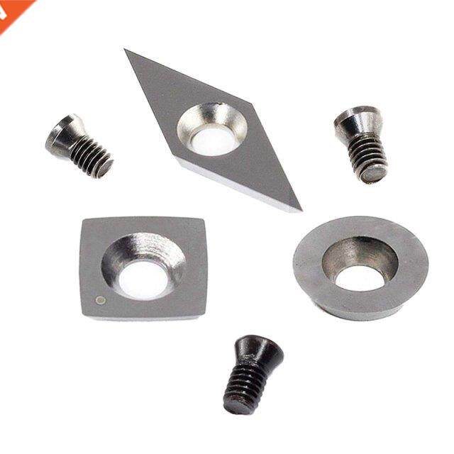 DEEFIINE 18.5 Full Size Carbide Tip Hout Draaibank Draaien Tool Kit, Draaibank Voorbewerken en Afwerking Tool Met Diamant Ronde Vierkante Carbide inserts Voor Houtdraaien (4 stks