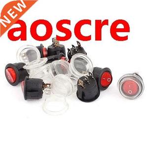 Oval Pcs Boat Lamp Switch Red Waterp SPST Rocker OFF
