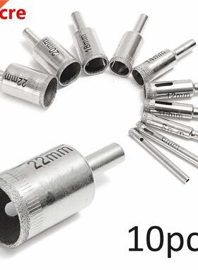 New 10pcs 5mm-22mm Diamond Hole Saw Tile Ceramic Glass Marbl
