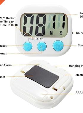 Digital Kitchen Timer Big Digits Loud Alarm Magnetic Backing