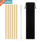 Straw 23cm with Set Straws Bamboo Drinking 6Pcs Reusable