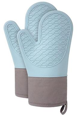Oven Mtts Heat Resstant, Slcone Oven Mtts,2Pcs Waterpro