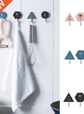 3pcs/set Hook Clothes Wall Hook Geometric Door Towel Bathroo