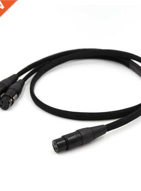eter OCC Silver Plated Y Spliter Cable 1 XLR Female to 2 X