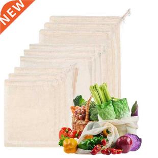 Mesh Bag Vegetable Produce Reusable Bags Cotton
