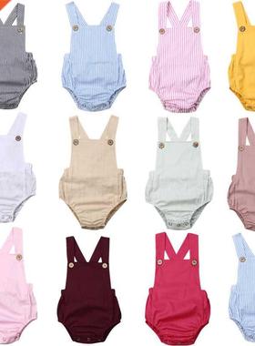 11Color Newborn Infant Baby Boy Girl Bodysuit Summer Button