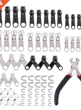 85Pcs Zipper Repair Kit Zip Slider Rescue Universal Zippers