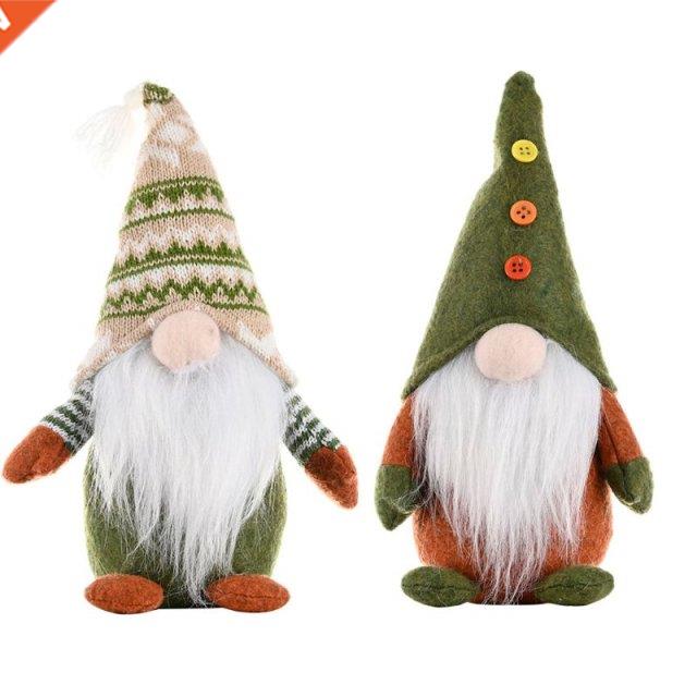 Handmade Christmas Elf Decoration Standing Swedish Gnome Tom