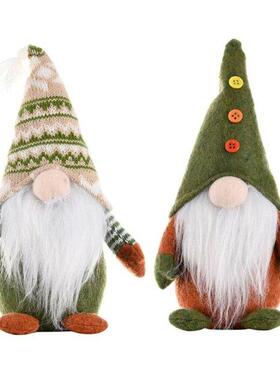 Handmade Christmas Elf Decoration Standing Swedish Gnome Tom