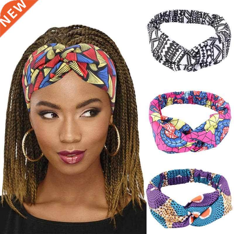 African Pattern Print Headband for Women Twist Style Hair Ba