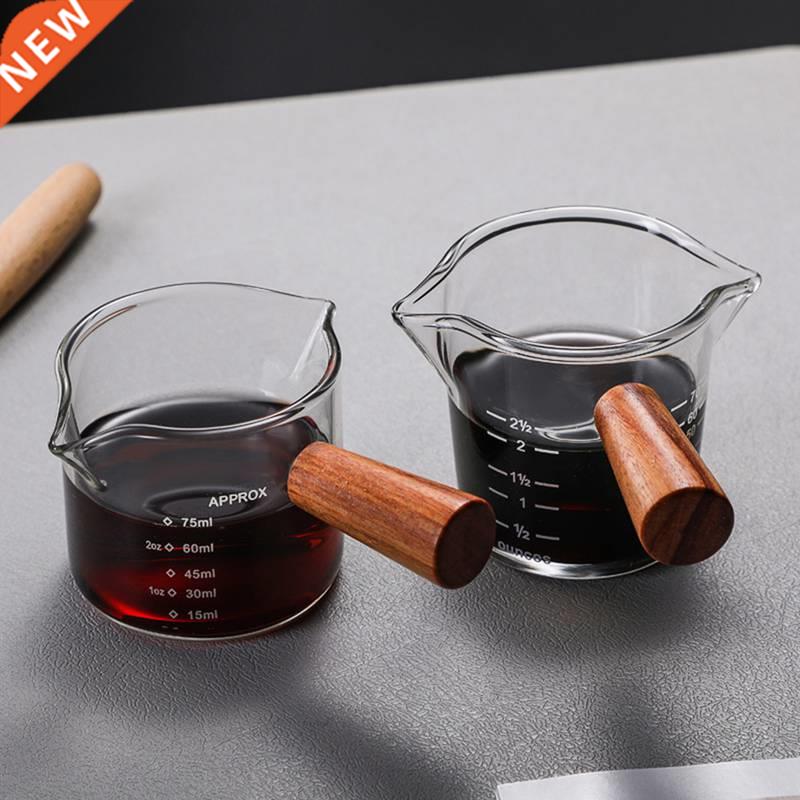 6 Styles Het-resisting Glss Espresso Mesuring Cup Double/