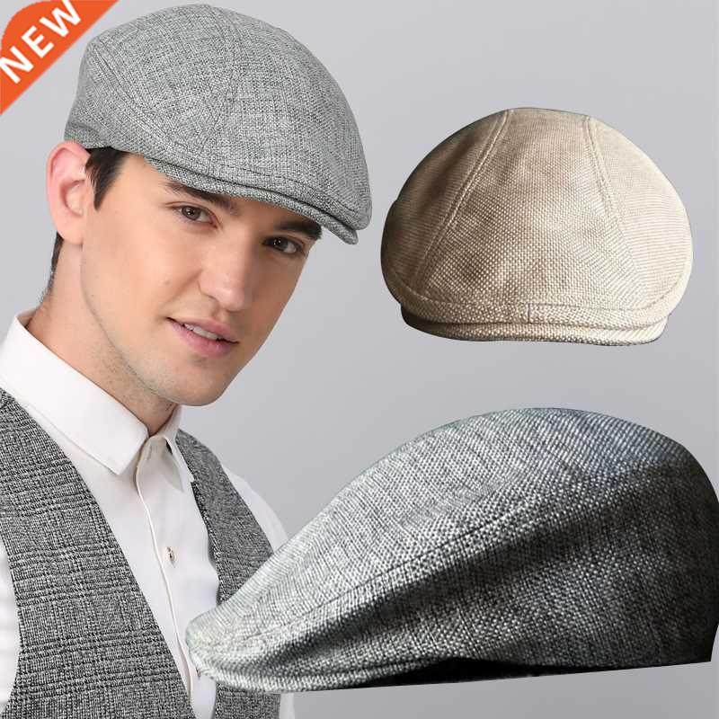 mens cap classic vintage breathable beret hat for men visor