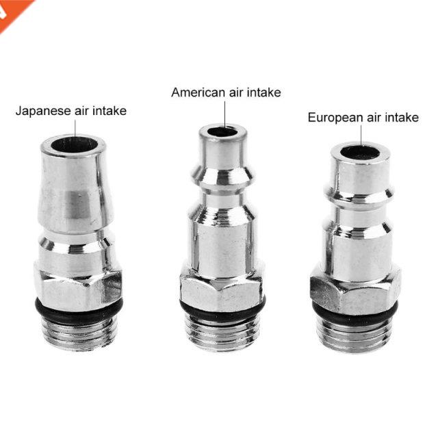 US JP EU Type Set 3PCS Heavy Duty Air Hose Fittings 1/4 NPT