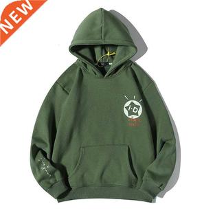 Print Fleece Mens Catcus Stranger Letter Sweatshirt Thi Jack