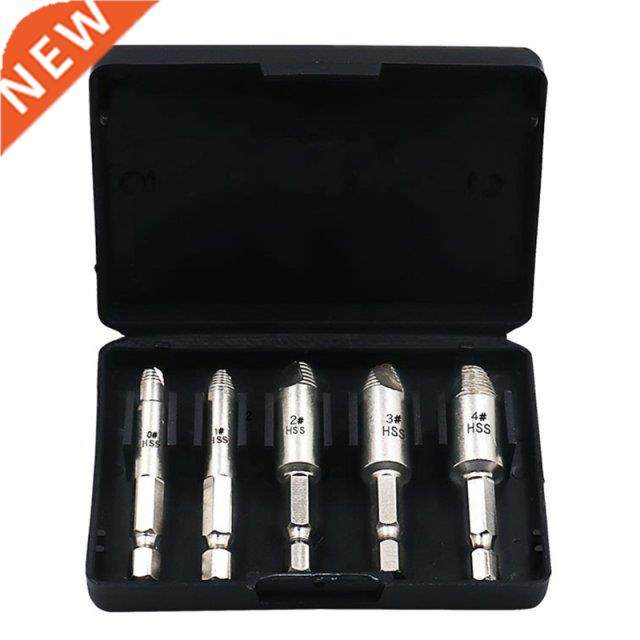 5Pcs Screw Extractor Kit and Stripped Screw Remover Damaged