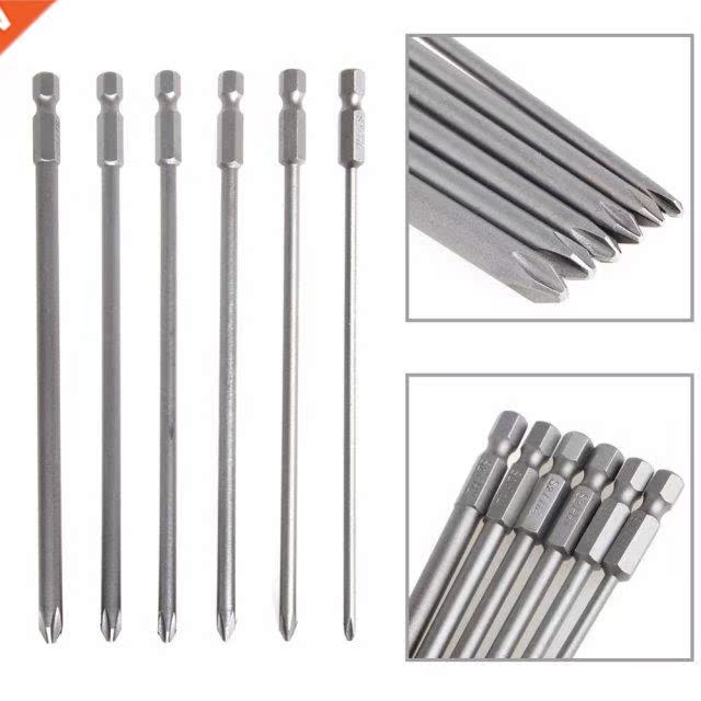 2019 Hot 6PCS/SET 1/4'' Shank 150mm Long S2 Steel Ma