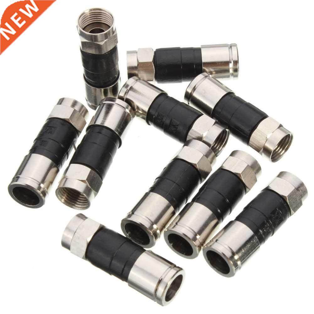 2pcs RG6 F Type Compression Snap Seal Plug Connector 适用于