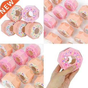 10pcs Donuts  Hexagon Can Chocolate Gift Box Sweet Them