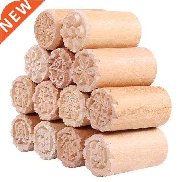 2021 New 8pcs/set Cake Mold Wood Dessert Seal Stamp Traditio
