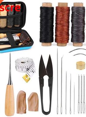28PCS Leather Sewing Kit With Large-Eye Stitching Needles, W