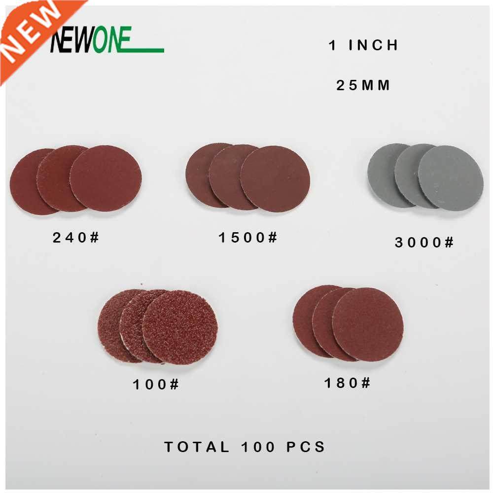 100pcs 25mm High Quality Sanding Discs + 1