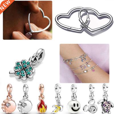 925 Sterling Silver Loved Hert Er Hoops Errings for Women