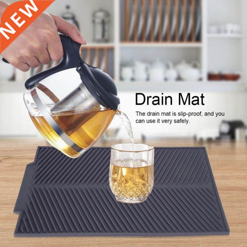 rectangle silicone door mat drying dishes pad heat resistant