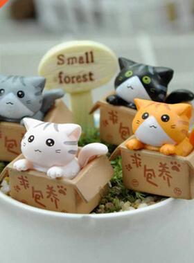 1PC Cute Mini Cat Ornament Garden kitten Ornament Gift For K