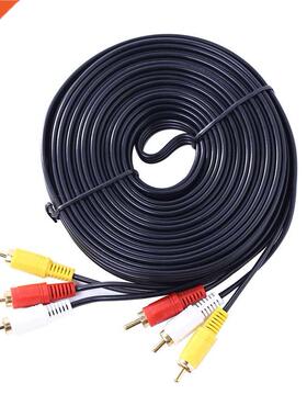 10 m 3RCA to 3 RCA Male to Male Audio Cable Gold Plated AV