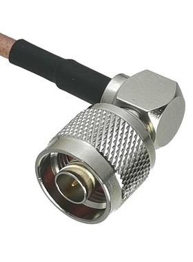 RG142 N Female jack Bulkhe Nut to N Male Plug Right angle