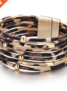 Leopard Leather Bracelets For Women 2019 New Fashion Bracele