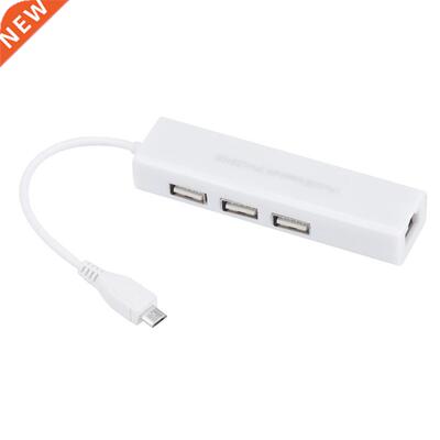 Micro USB to Network LAN Ethernet RJ45 Adapter with 3 Port U