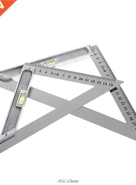 150mm Triangle Ruler 90 Degree Alloy with Horizontal Bead Wo
