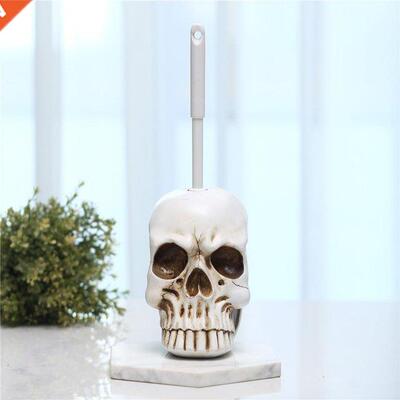 Gothic Toilet Brush Base Holder Novelty Skull Skeletons Resi