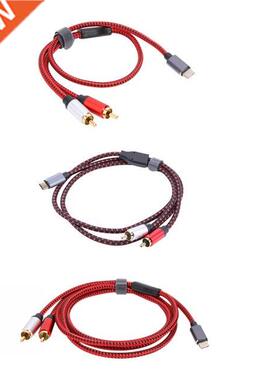0.5m 1m 1.5m USB Audio Cable Type C Male to 2 RCA Male Audio