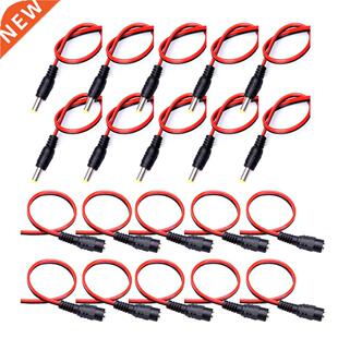 10PCS 5.5x2.1mm 24CM 12V 5A DC Power Male Female Jack Cable