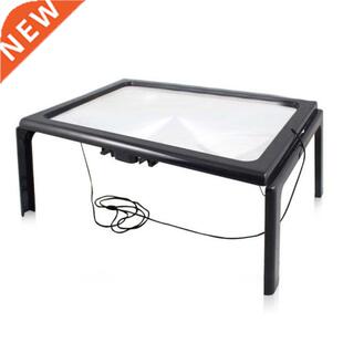 Large Free Rectangular Desktop Magnifyin Glass Reading Hands