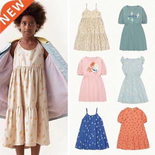 EnkeliBB 22SS Kids Girls Summer Dresses Brand Designer Cloth